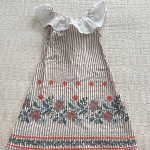 Bonnie Jean Striped Floral Kids Dress